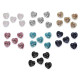 Iron-on patch with sequins, heart - Vintage pink (10 Pieces) Iron-on patch with sequins, heart - Vintage pink (10 Pieces)