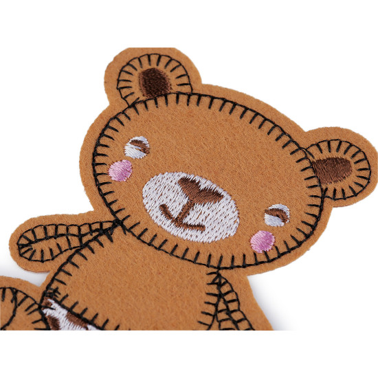 Naprasowanka miś - Beżowa camel (30 Sztuki) Naprasowanka miś - Beżowa camel (30 Sztuki)