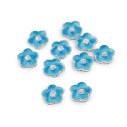 Aufbügler blume - Azzuro blau (10 Stücke)