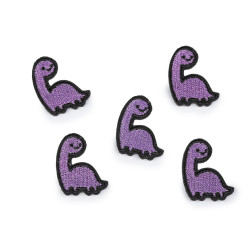 Aufbügler bär, dinosaurier, apfel - Lila (10 Stücke)