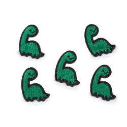 Aufbügler bär, dinosaurier, apfel - Grün (10 Stücke)