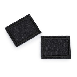 Toppe termoadesive, per riparare buchi nei jeans, dimensioni: 3 x 4 cm - Nero (10 Pezzi)