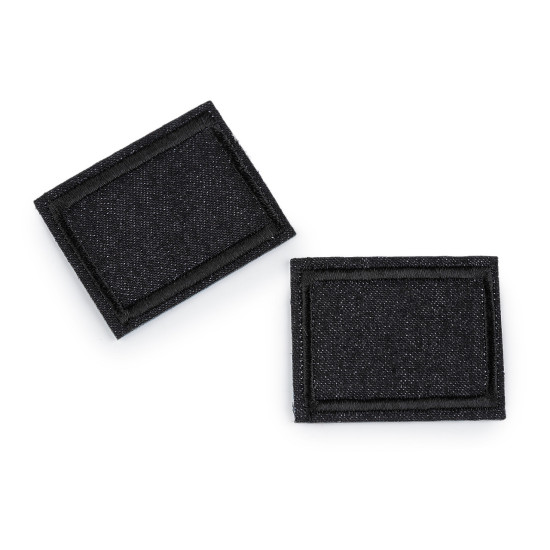 Jeans-aufbügelflicken zum reparieren von löchern, 3 x 4 cm - Schwarz (10 Stücke) Jeans-aufbügelflicken zum reparieren von löchern, 3 x 4 cm - Schwarz (10 Stücke)