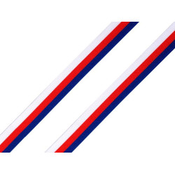 Ruban tricolore, largeur 10 mm - Comme sur la photo (10 Mètres)