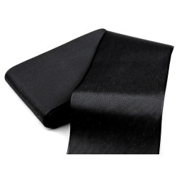 Wstążka taftowa szerokość 72mm - Czarny (10 Metry)