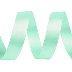 Allasová stuha obojlíca šírka 15 mm - Mint (100 Metre)