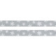 Christmas ribbon with snowflakes width 10 mm - Red (20 Meters)