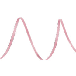 Atlasband mit lurexkante , breite 3 mm, beidseitig, weihnachtlich - Puderig (100 Meter)