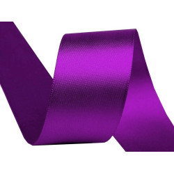 Atlasová stuha obojlíca šírka 40 mm - Fialová purpura (100 Metre)