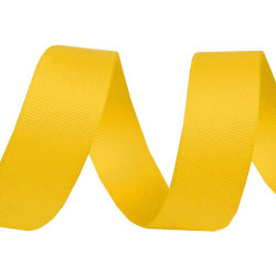 Ruban gros-grain, largeur 15 mm - Jaune (15 Mètres)