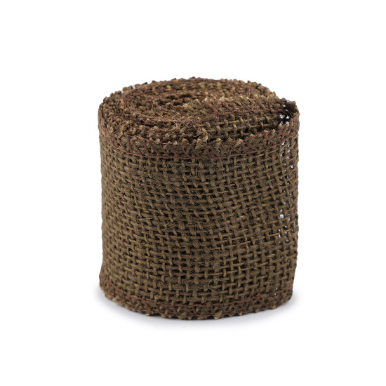 Wstążka jutowa naturalna szerokość 60 mm - Ciemnybrązowy (4 Sztuki) Wstążka jutowa naturalna szerokość 60 mm - Ciemnybrązowy (4 Sztuki)