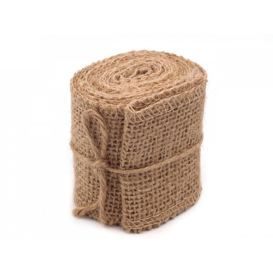 Wstążka jutowa naturalna szerokość 60 mm - Ciemnybrązowy (4 Sztuki) Wstążka jutowa naturalna szerokość 60 mm - Ciemnybrązowy (4 Sztuki)