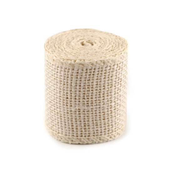 Wstążka jutowa naturalna szerokość 60 mm - Ciemnybrązowy (4 Sztuki) Wstążka jutowa naturalna szerokość 60 mm - Ciemnybrązowy (4 Sztuki)