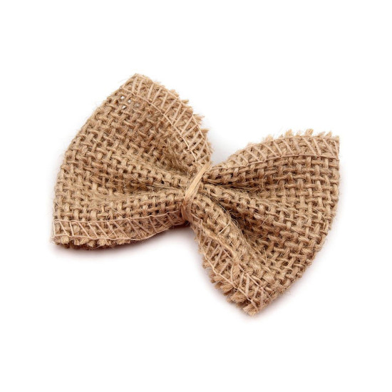 Jute bow 5.5x7 cm - Natural burlap (2 Pieces) Jute bow 5.5x7 cm - Natural burlap (2 Pieces)