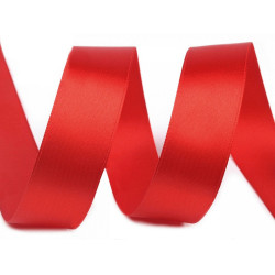 Satin ribbon width 20 mm - Red (1 Meter)