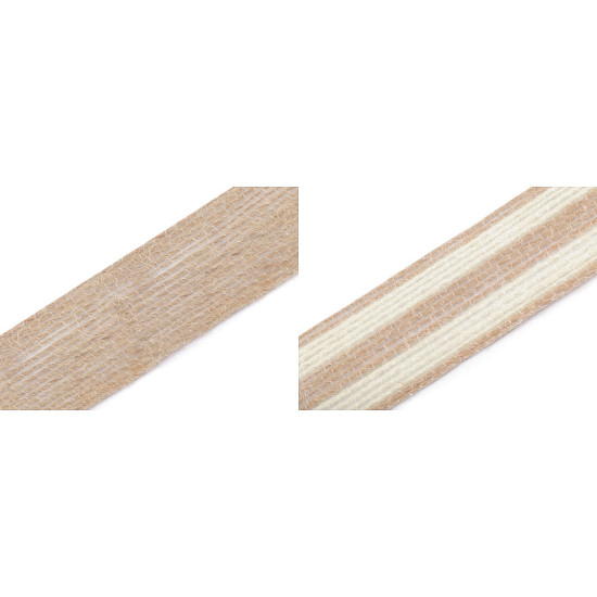 Jute ribbon width 25 mm - Natural burlap (10 Meters)