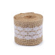 Ruban de jute avec dentelle, largeur 50 mm, 60 mm - Ecru natural (4 Pièces) Ruban de jute avec dentelle, largeur 50 mm, 60 mm - Ecru natural (4 Pièces)