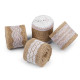 Ruban de jute avec dentelle, largeur 50 mm, 60 mm - Ecru natural (4 Pièces) Ruban de jute avec dentelle, largeur 50 mm, 60 mm - Ecru natural (4 Pièces)