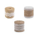 Ruban de jute avec dentelle, largeur 50 mm, 60 mm - Ecru natural (4 Pièces) Ruban de jute avec dentelle, largeur 50 mm, 60 mm - Ecru natural (4 Pièces)