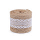 Ruban de jute avec dentelle, largeur 50 mm, 60 mm - Ecru natural (4 Pièces) Ruban de jute avec dentelle, largeur 50 mm, 60 mm - Ecru natural (4 Pièces)