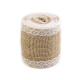 Ruban de jute avec dentelle, largeur 50 mm, 60 mm - Ecru natural (4 Pièces) Ruban de jute avec dentelle, largeur 50 mm, 60 mm - Ecru natural (4 Pièces)