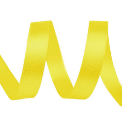 Satin ribbon packs per 5 m width 10 mm - Yellow daffodil (100 Meters)