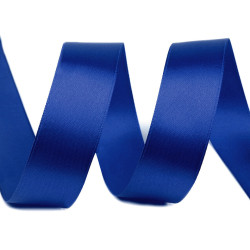 Satin ribbon packs per 5 m width 20 mm - Blue sapphire (100 Meters)