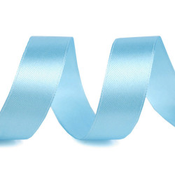 Satin ribbon packs per 5 m width 20 mm - Azure blue (5 Meters)