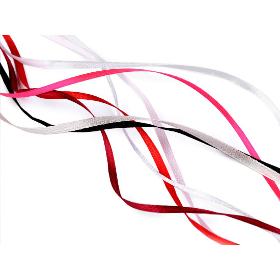 Satin ribbon width 3 mm - Red (150 Meters) Satin ribbon width 3 mm - Red (150 Meters)
