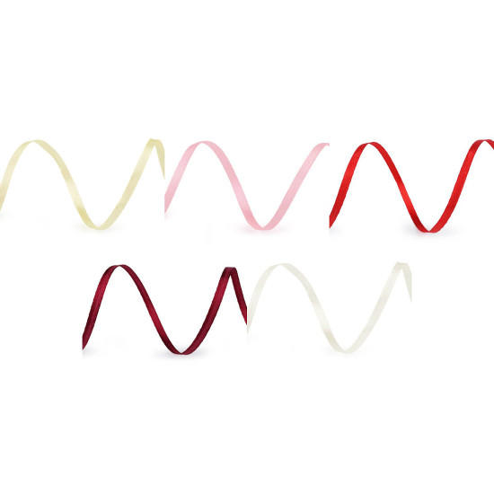 Satin ribbon width 3 mm - Red (150 Meters) Satin ribbon width 3 mm - Red (150 Meters)