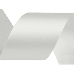 Satin ribbon width 50 mm - Very light gray (1 Meter)