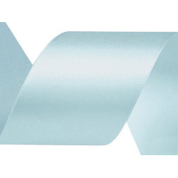 Satin ribbon packs per 3 m width 50 mm - Forget-me-not blue (3 Meters)