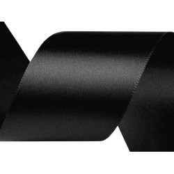 Satin ribbon packs per 3 m width 50 mm - Black (3 Meters)