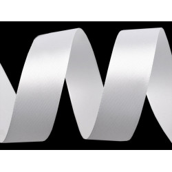 Satin ribbon width 25 mm - White (1 Meter)