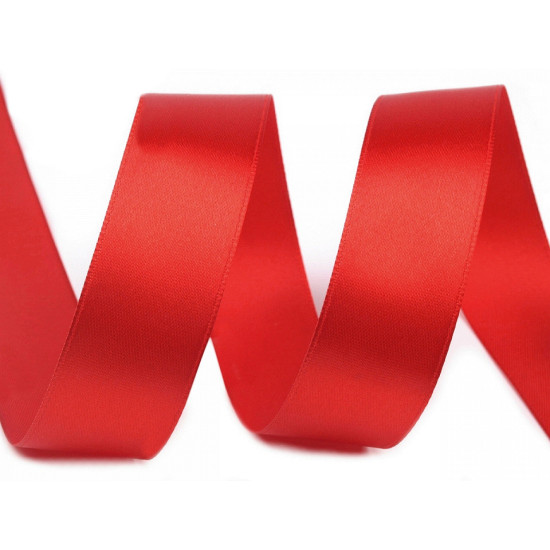 Satin ribbon width 25 mm - Red (1 Meter) Satin ribbon width 25 mm - Red (1 Meter)