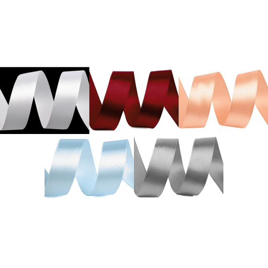 Satin ribbon width 25 mm - Red (1 Meter) Satin ribbon width 25 mm - Red (1 Meter)