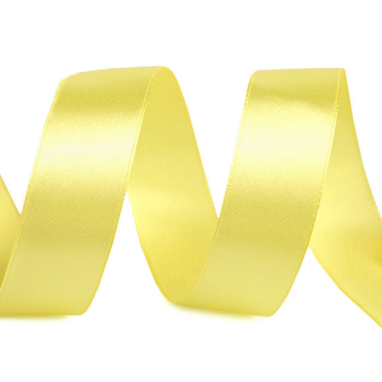 Paquets de ruban satiné par 5 m, largeur 25 mm - Blanc jaune (5 Mètres) Paquets de ruban satiné par 5 m, largeur 25 mm - Blanc jaune (5 Mètres)