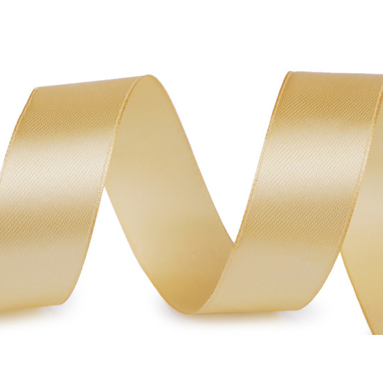 Paquets de ruban satiné par 5 m, largeur 25 mm - Blanc jaune (5 Mètres) Paquets de ruban satiné par 5 m, largeur 25 mm - Blanc jaune (5 Mètres)
