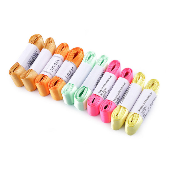 Paquets de ruban satiné par 5 m, largeur 25 mm - Blanc jaune (5 Mètres) Paquets de ruban satiné par 5 m, largeur 25 mm - Blanc jaune (5 Mètres)