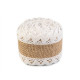 Jute ribbon with cotton lace width 54 mm - White (1 Piece)