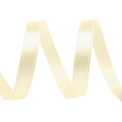 Paquets de ruban de satin par 5 m, largeur 6 mm - Vanille (100 Mètres)
