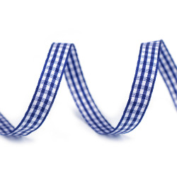 Check ribbon width 10 mm - Berlin blue (135 Meters)