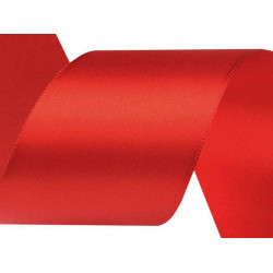 Paquets de ruban de satin par 5 m, largeur 40 mm - Rouge (100 Mètres)