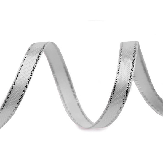 Christmas satin ribbon with lurex width 6 mm - Cream lightest (225 Meters) Christmas satin ribbon with lurex width 6 mm - Cream lightest (225 Meters)