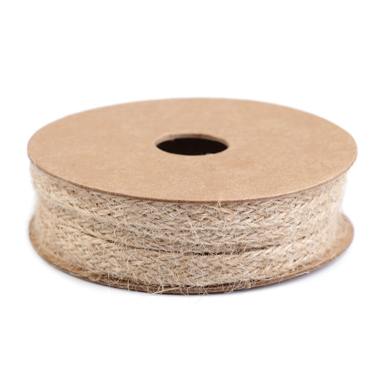 Jute ribbon width 8 mm - Natural burlap (4 Meters) Jute ribbon width 8 mm - Natural burlap (4 Meters)