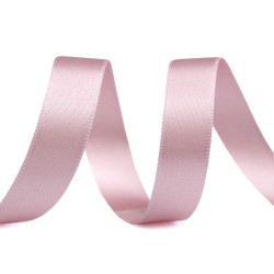 Double face satin ribbon packs per 5 m width 15 mm - Powder (100 Meters)