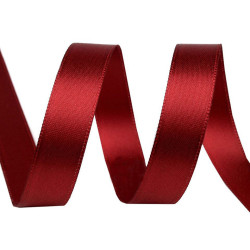 Double face satin ribbon packs per 5 m width 15 mm - Garnet (100 Meters)
