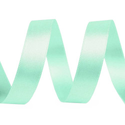 Double face satin ribbon packs per 5 m width 15 mm - Mint (100 Meters)