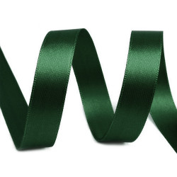 Double face satin ribbon packs per 5 m width 15 mm - Dark green (100 Meters)