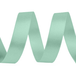 Double face satin ribbon packs per 5 m width 15 mm - Sage green, light (100 Meters)